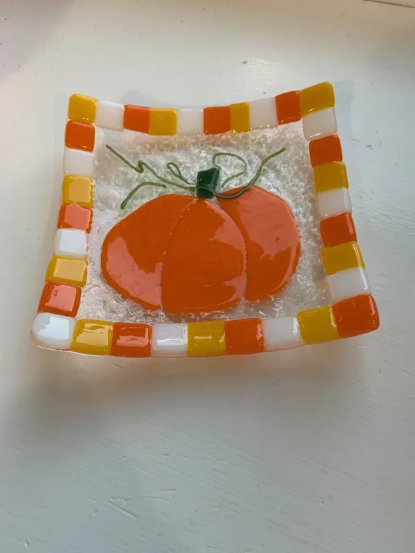 Intro to Glass Fusing: Pumpkin Plate