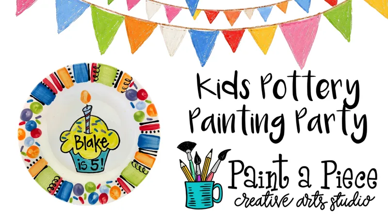 Kids Pottery Painting Party - Succulent Planters